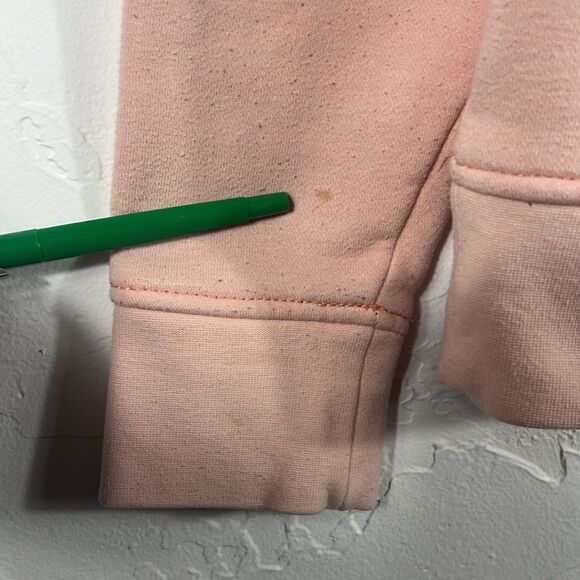 🔥🔥 CARHARTT Light Pink Quarter Zip HOODIE Sweatshirt - Youth Sz L / Women Sz M - Picture 9 of 10